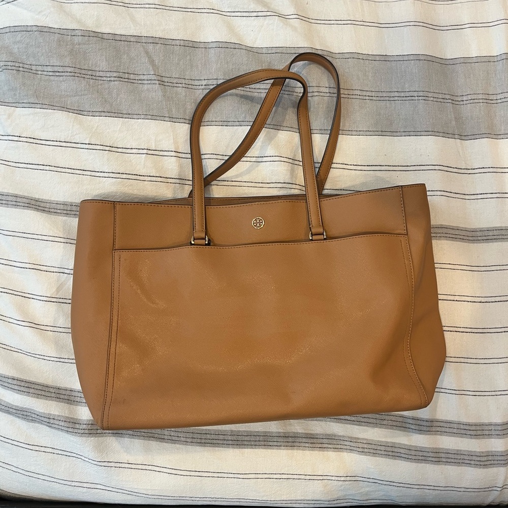 Tory Burch Tan Leather Tote Bag